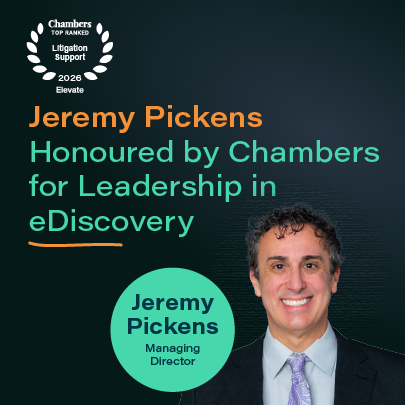 Jeremy Pickens Honoured by Chambers for Leadership in eDiscovery